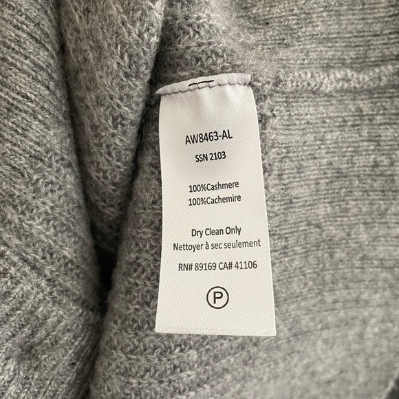 ATM Anthony Thomas Melillo Cashmere Cardigan. Grey (Heather Fog). Size XS - Picture 7 of 7